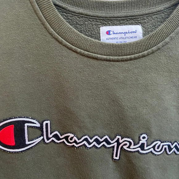 Champion Logo crew neck cotton sweatshirt Sz M - Picture 6 of 10